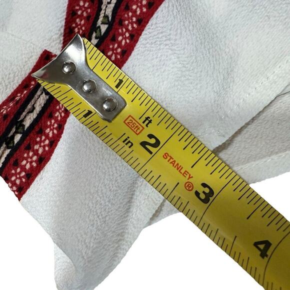 Trixxi V-Neck Short Romper M Floral Boho White Bohemian Whimsical Romantic - Picture 10 of 13